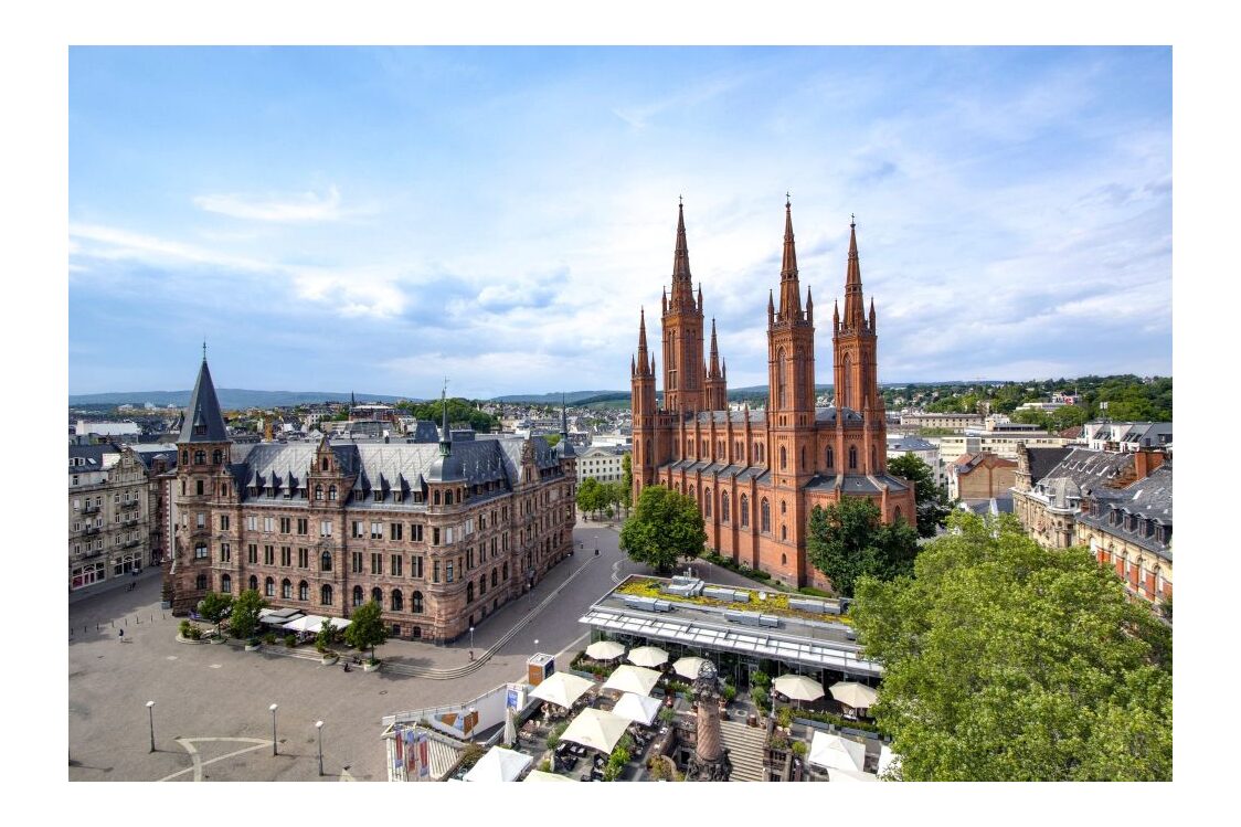 Blick auf die Marktkirche in der Innenstadt