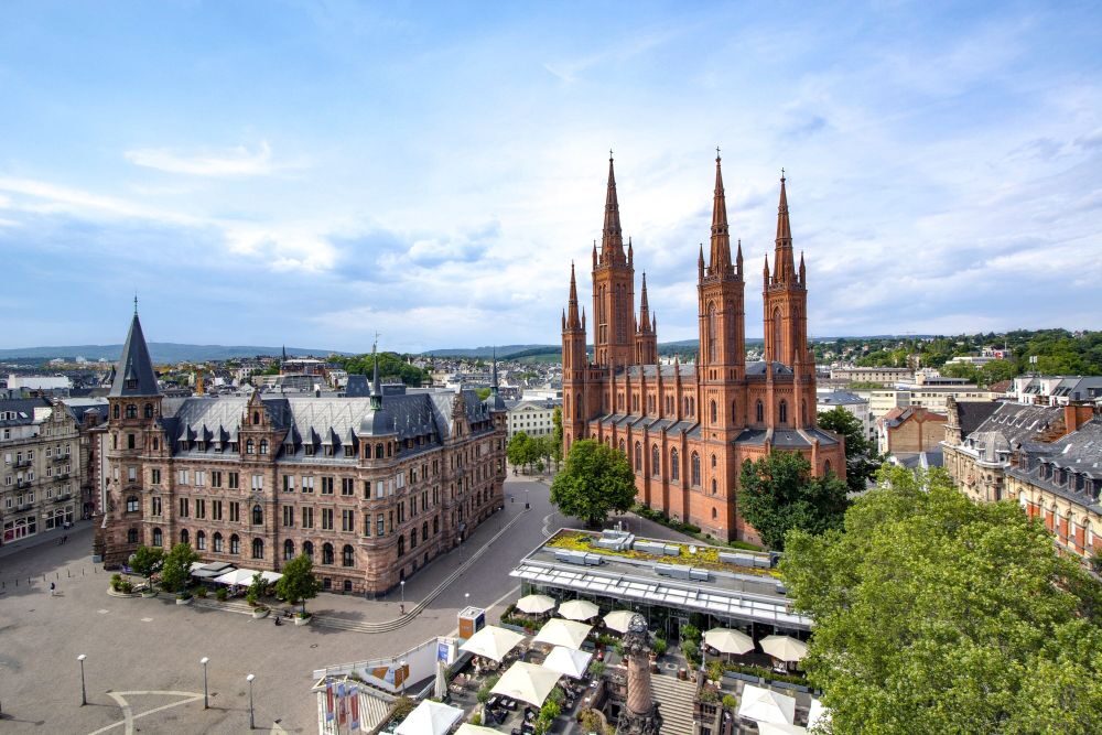 Blick auf die Marktkirche in der Innenstadt