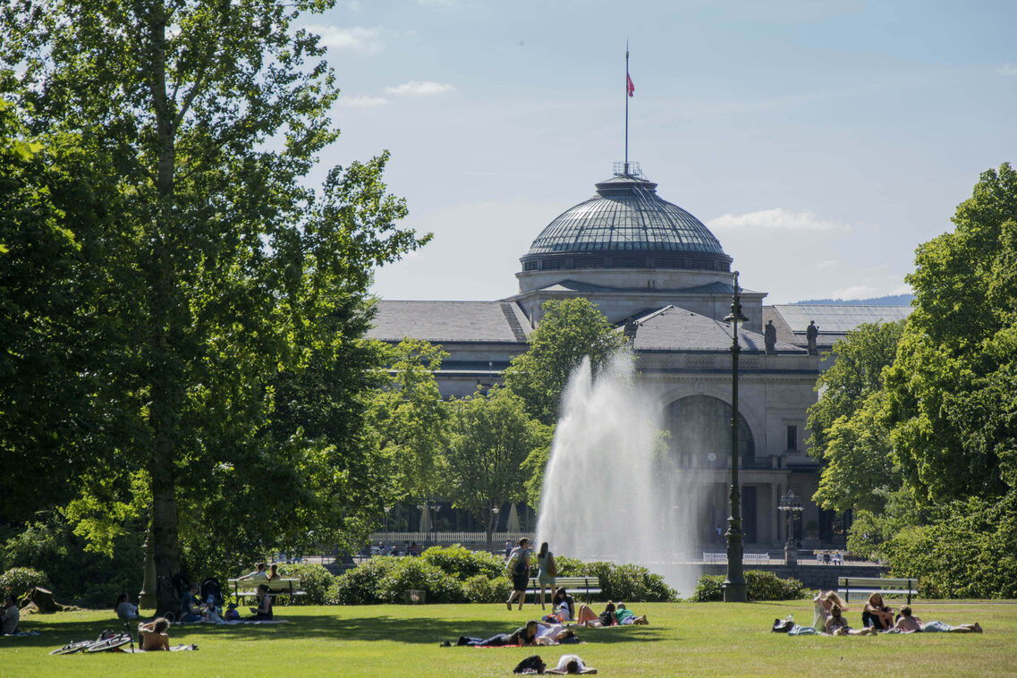 Blick vom Kurpark auf das Kurhaus
